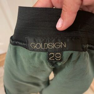 Goldsign shiny, pleather leggings, elastic waistband size 29. New with tags